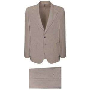 Delloglio Brown Tailored Suit With Notch Lapel - NWT